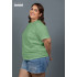 WOMENS PLUS T SHIRT-LIGHT GREEN-DWP 50001 